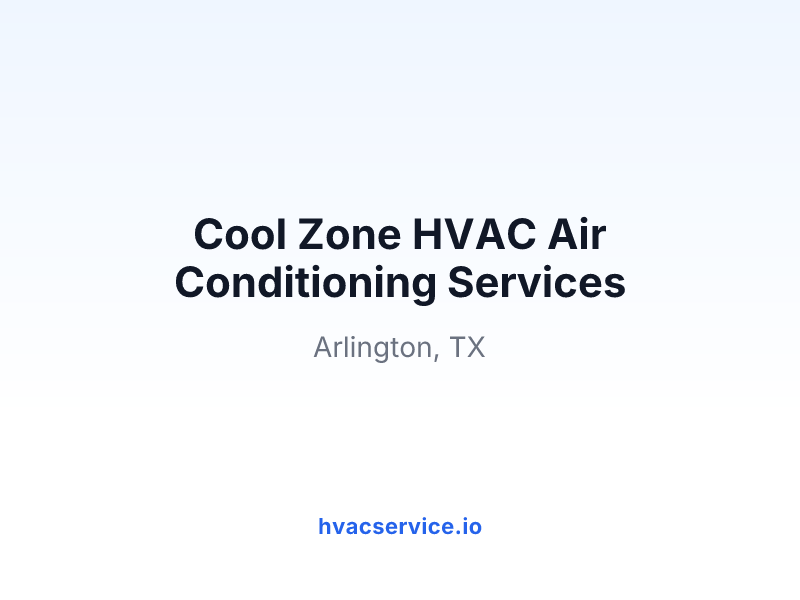 Cool Zone HVAC Air Conditioning Services