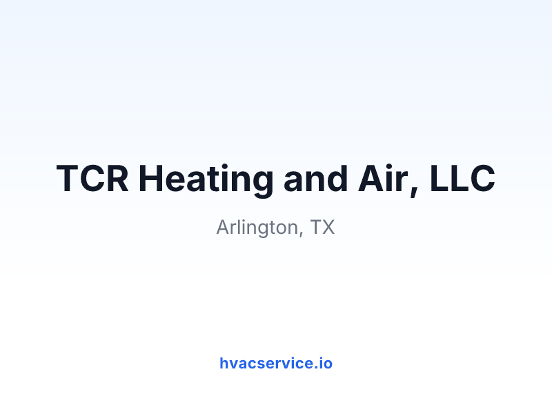 TCR Heating and Air, LLC