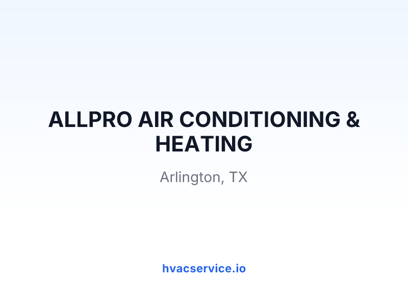 ALLPRO AIR CONDITIONING & HEATING