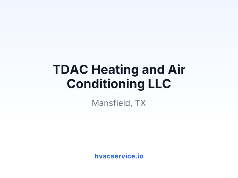 TDAC Heating and Air Conditioning LLC