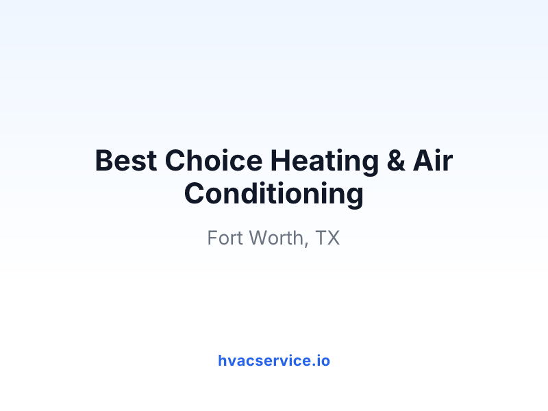 Best Choice Heating & Air Conditioning
