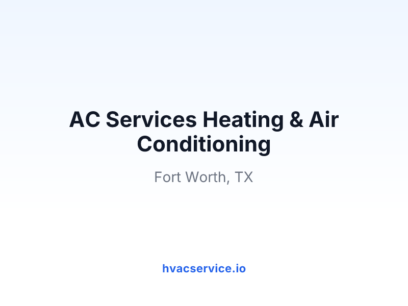 AC Services Heating & Air Conditioning