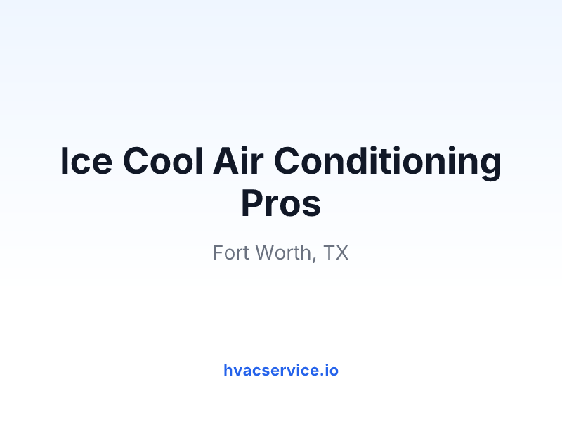 Ice Cool Air Conditioning Pros