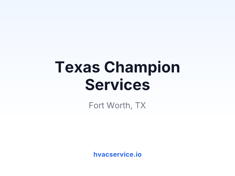 Texas Champion Services