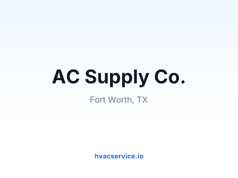 AC Supply Co.