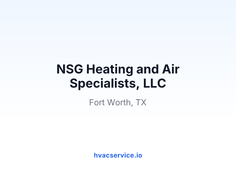 NSG Heating and Air Specialists, LLC