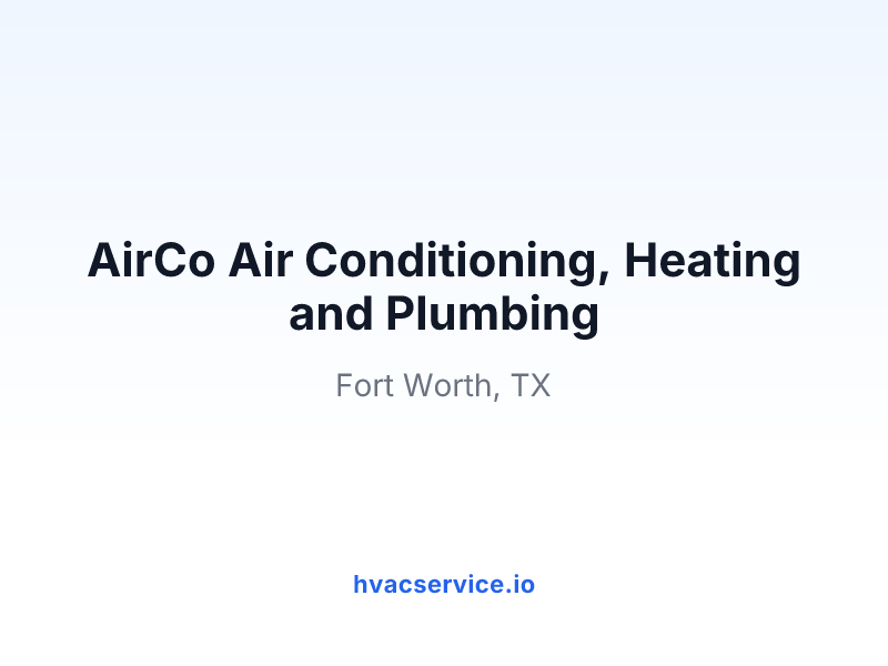 AirCo Air Conditioning, Heating and Plumbing
