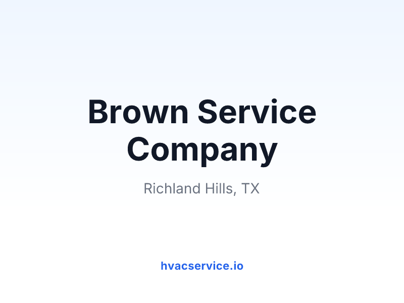 Brown Service Company