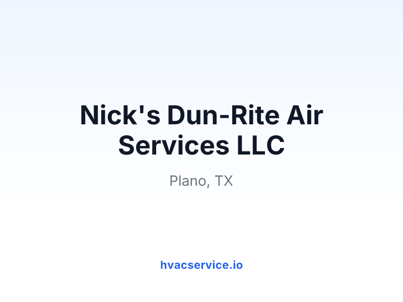 Nick's Dun-Rite Air Services LLC