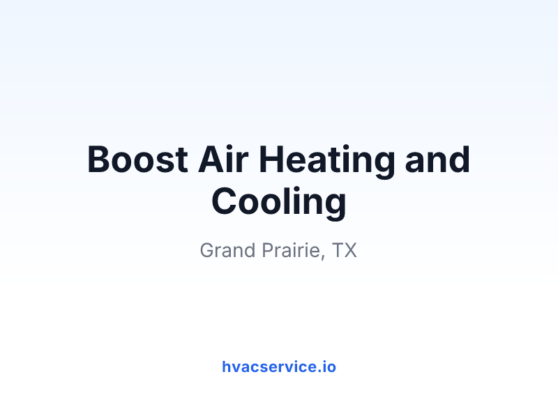 Boost Air Heating and Cooling