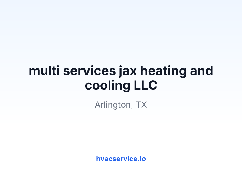 multi services jax heating and cooling LLC