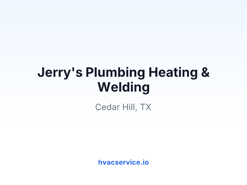 Jerry's Plumbing Heating & Welding