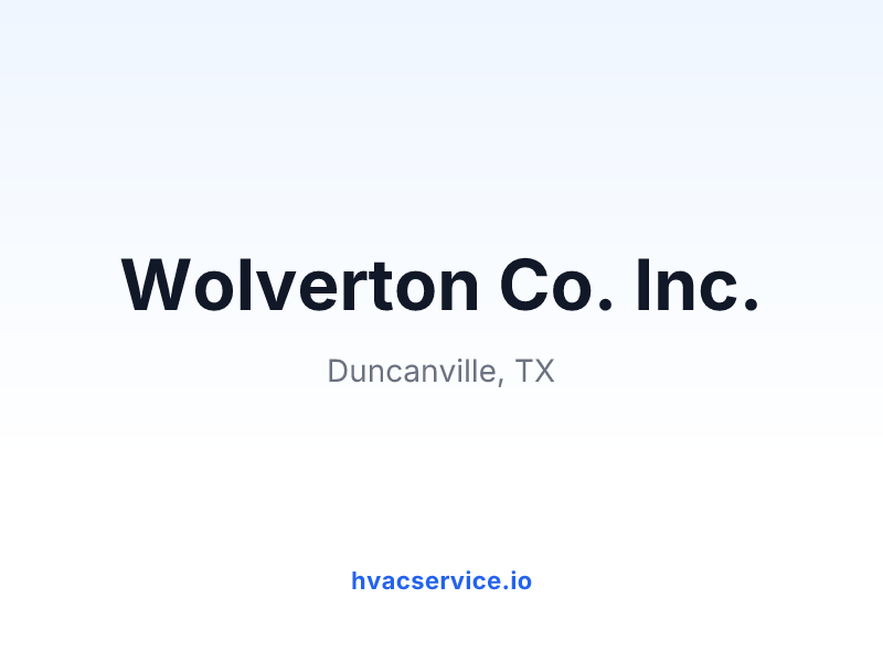 Wolverton Co. Inc.