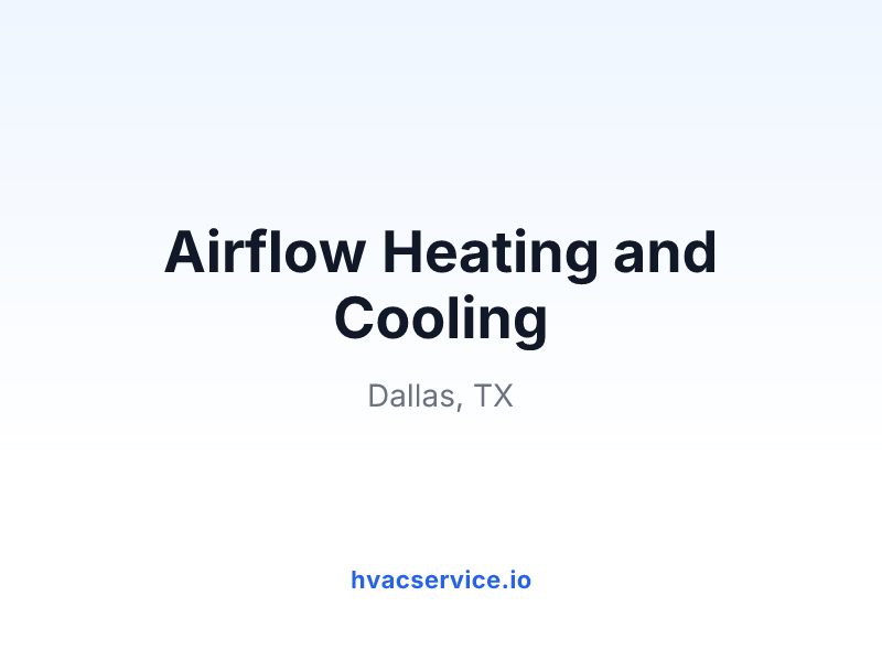 Airflow Heating and Cooling
