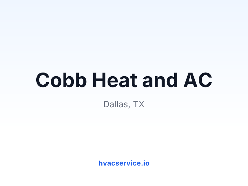 Cobb Heat and AC
