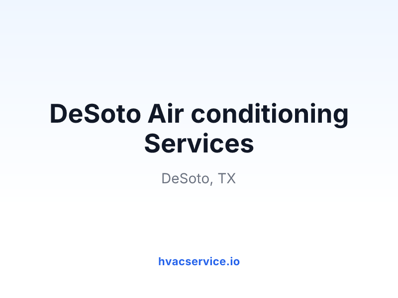 DeSoto Air conditioning Services