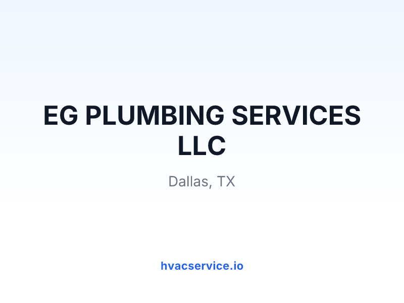 EG PLUMBING SERVICES LLC