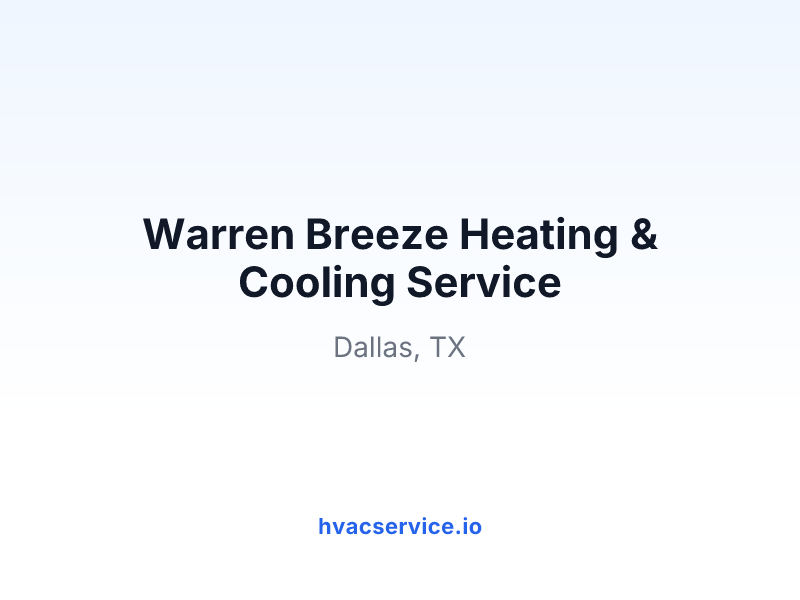 Warren Breeze Heating & Cooling Service