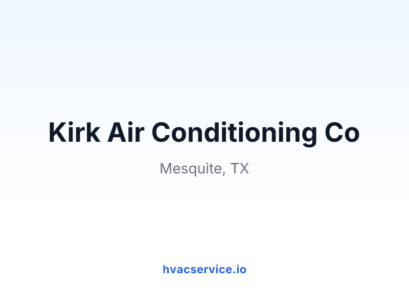 Kirk Air Conditioning Co