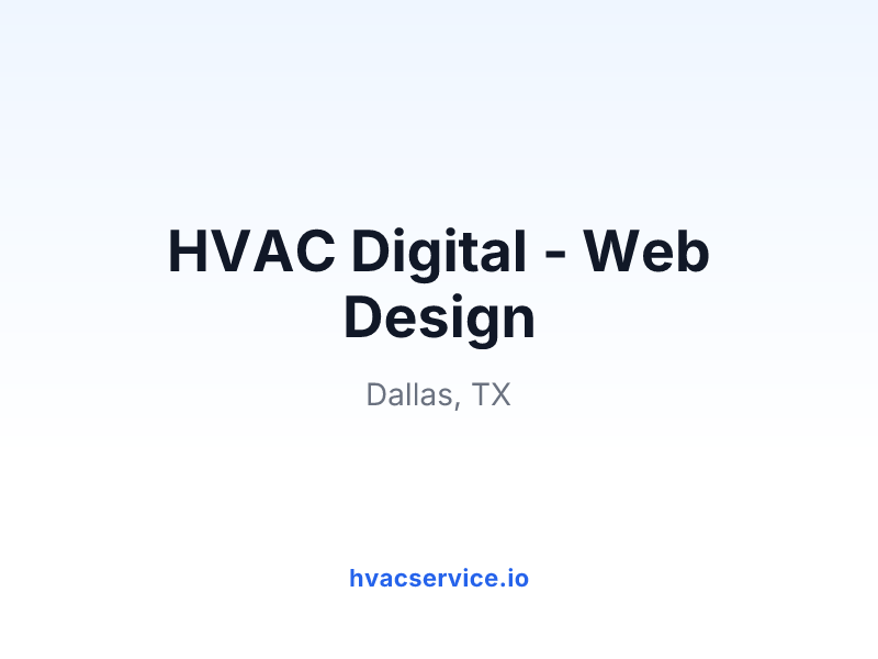 HVAC Digital - Web Design