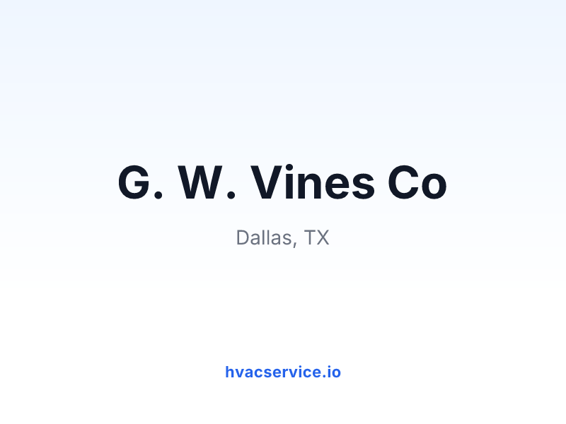 G. W. Vines Co