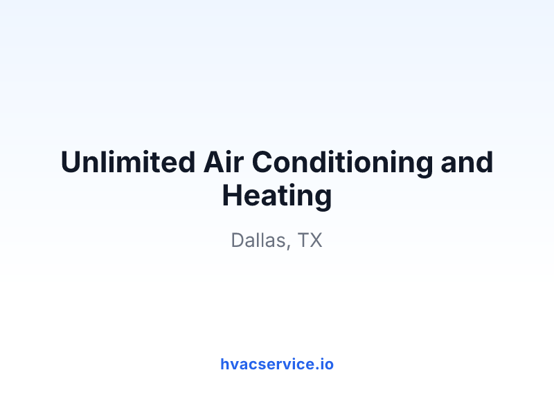 Unlimited Air Conditioning and Heating