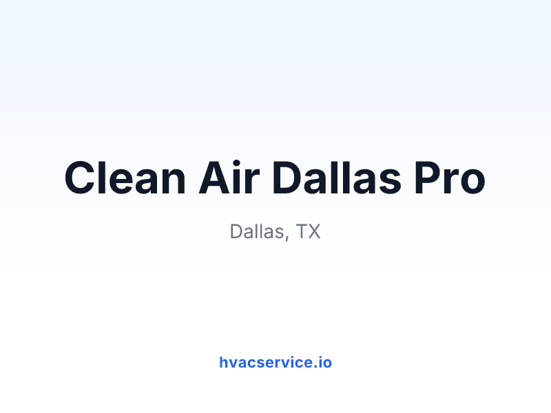 Clean Air Dallas Pro