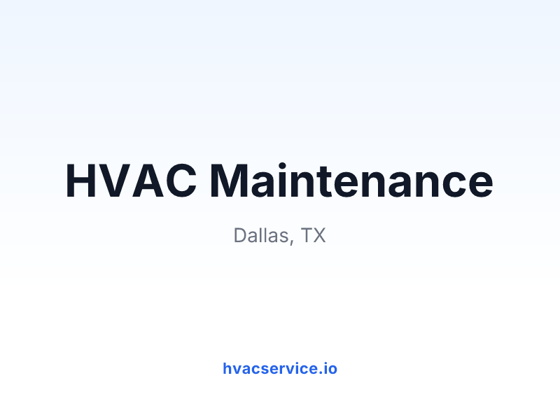 HVAC Maintenance