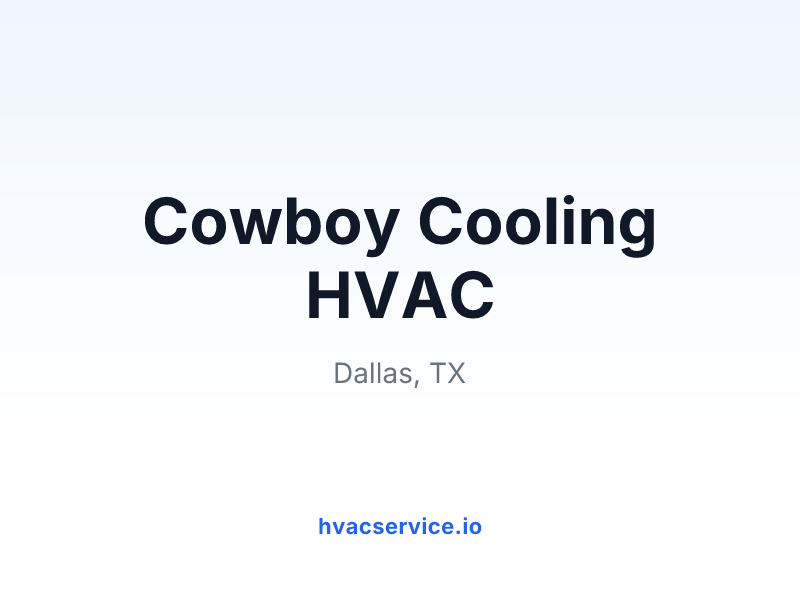 Cowboy Cooling HVAC
