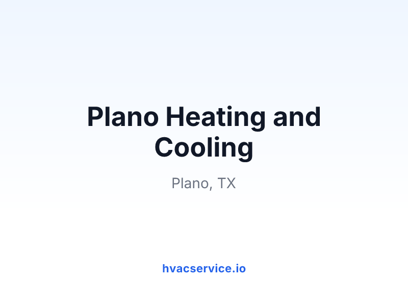 Plano Heating and Cooling