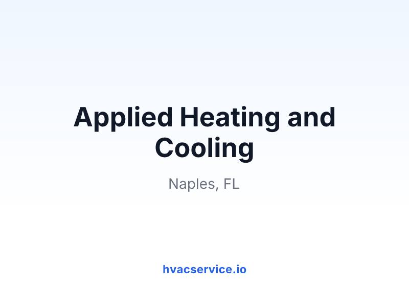 Applied Heating and Cooling