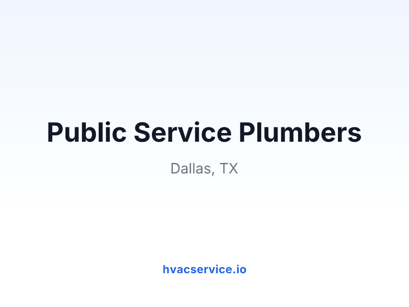 Public Service Plumbers