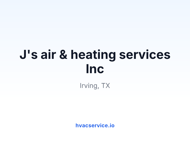 J's air & heating services Inc