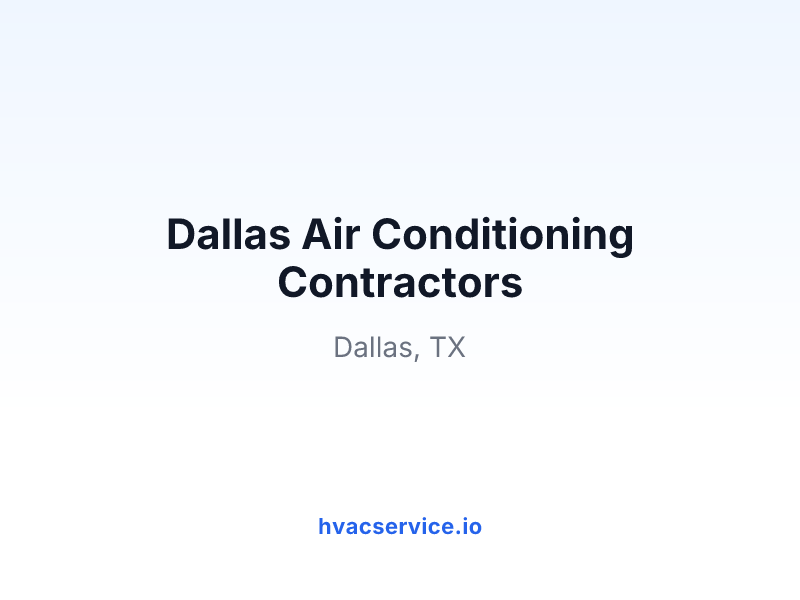 Dallas Air Conditioning Contractors