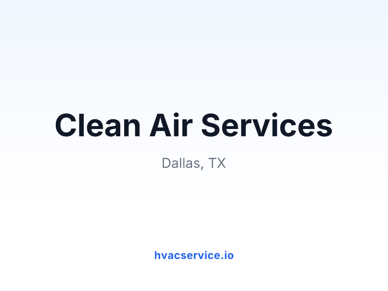 Clean Air Services