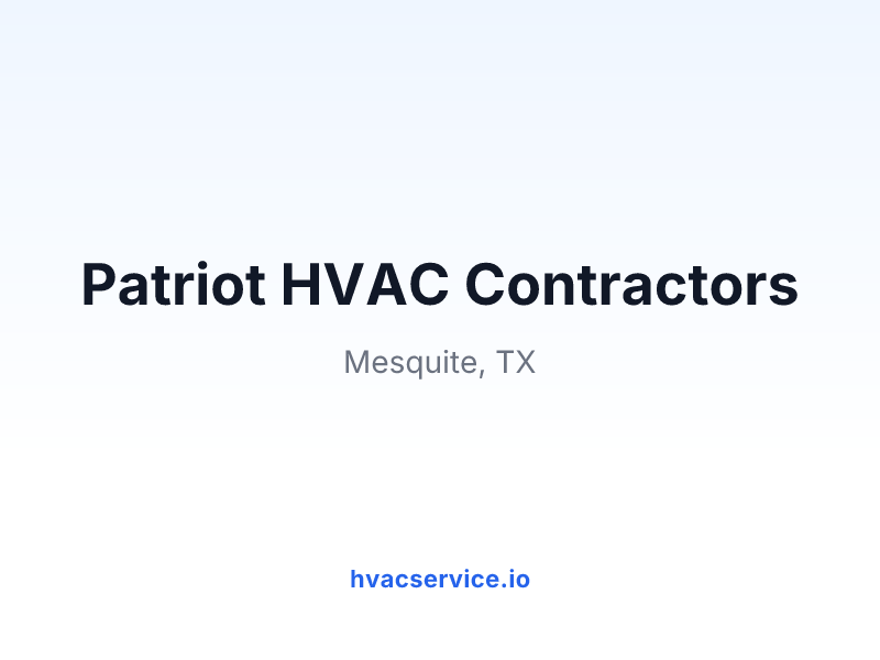 Patriot HVAC Contractors
