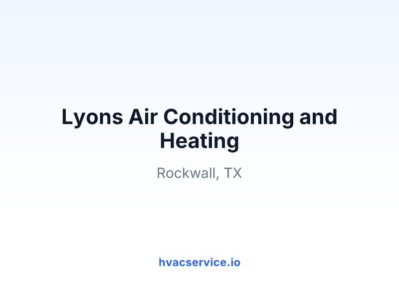 Lyons Air Conditioning and Heating