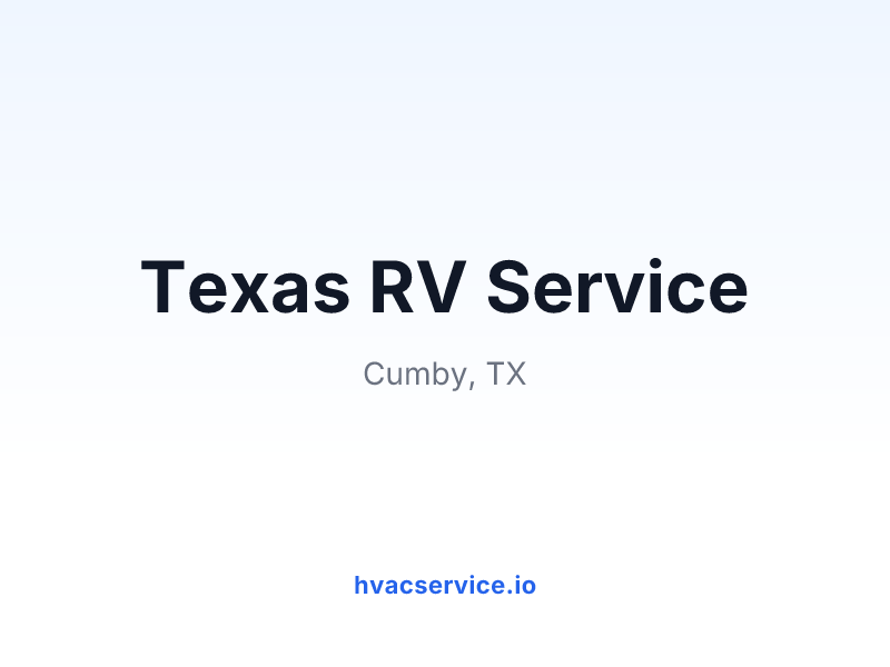 Texas RV Service