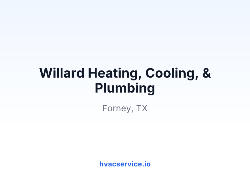 Willard Heating, Cooling, & Plumbing