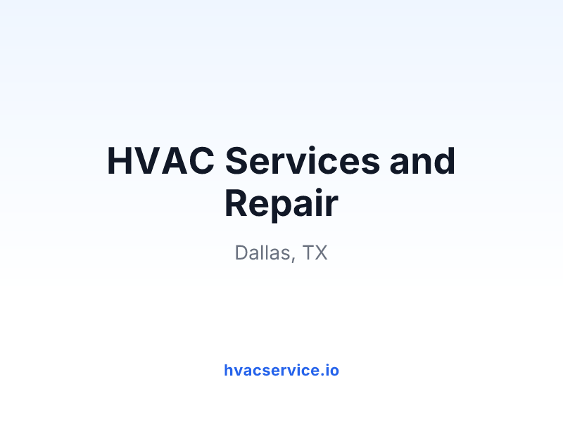 HVAC Services and Repair
