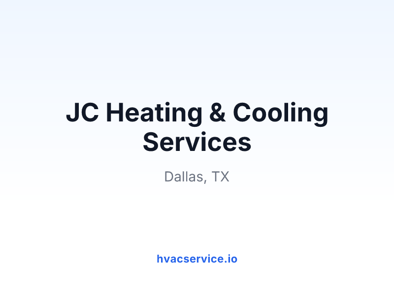 JC Heating & Cooling Services