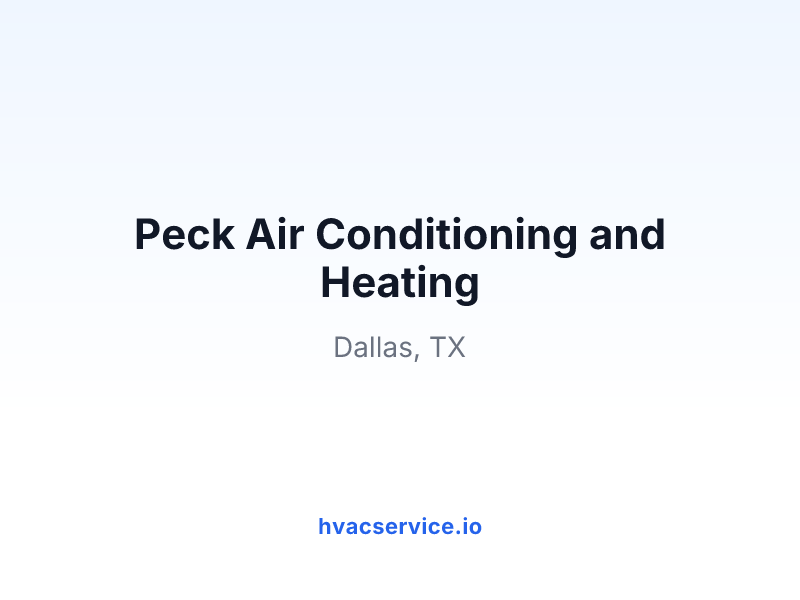 Peck Air Conditioning and Heating