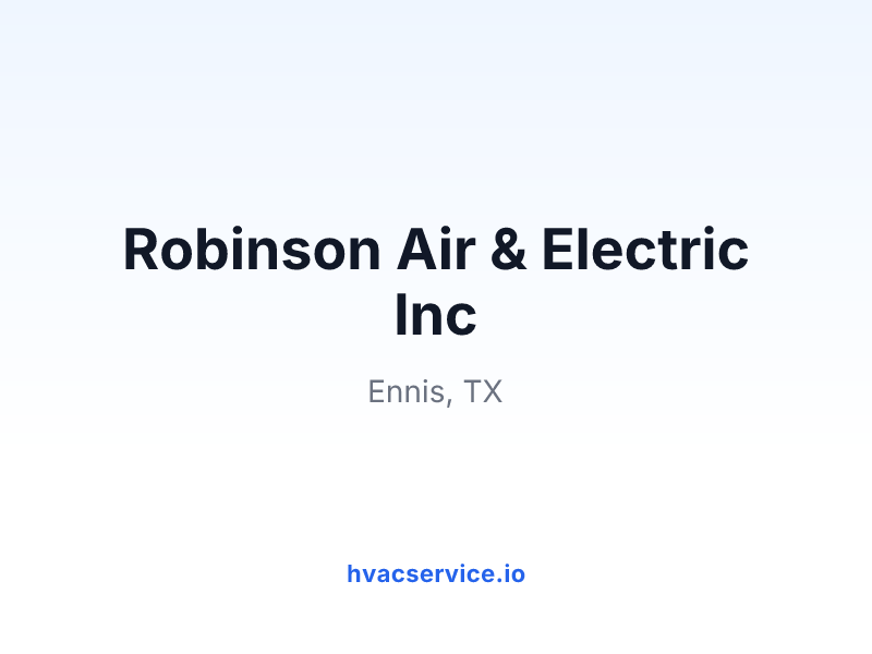 Robinson Air & Electric Inc