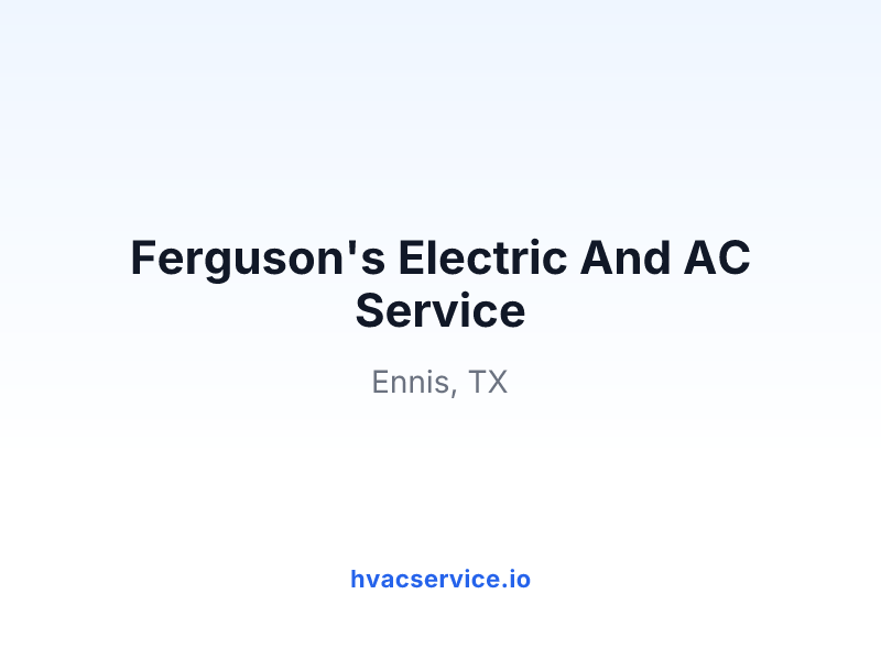 Ferguson's Electric And AC Service