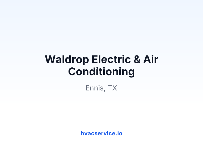 Waldrop Electric & Air Conditioning