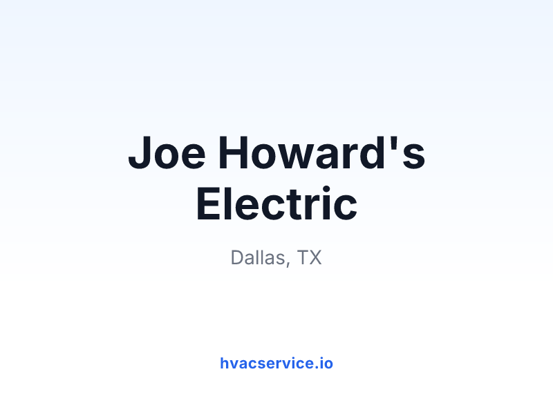 Joe Howard's Electric