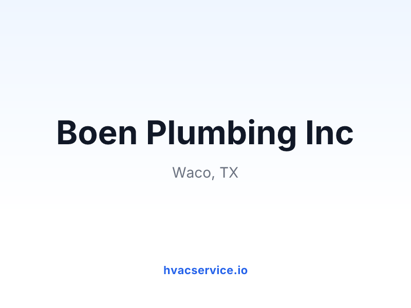 Boen Plumbing Inc