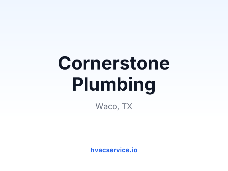 Cornerstone Plumbing