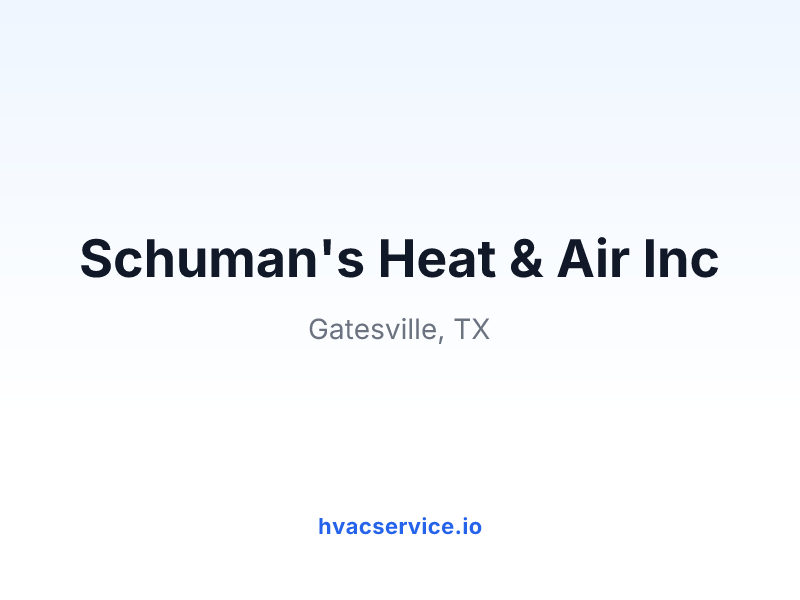 Schuman's Heat & Air Inc