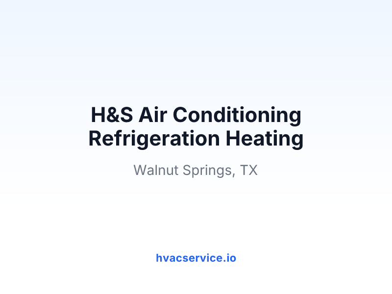 H&S Air Conditioning Refrigeration Heating